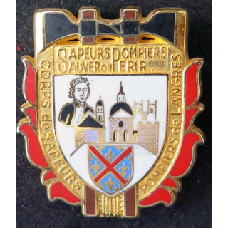 Insigne de pompiers corps des sapeurs pompiers de Langres Ballard