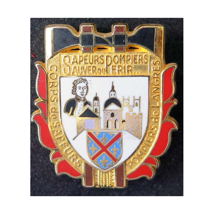 Insigne de pompiers corps des sapeurs pompiers de Langres Ballard