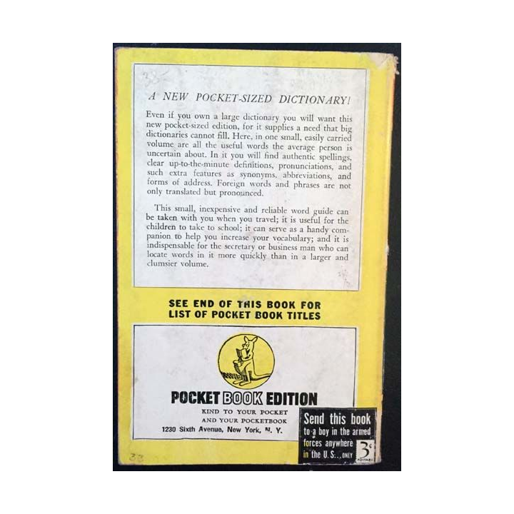 1. The pocket self-pronouncing dictionary and vocabulary builder de W. J. Pelo aux éditions Pocket Books