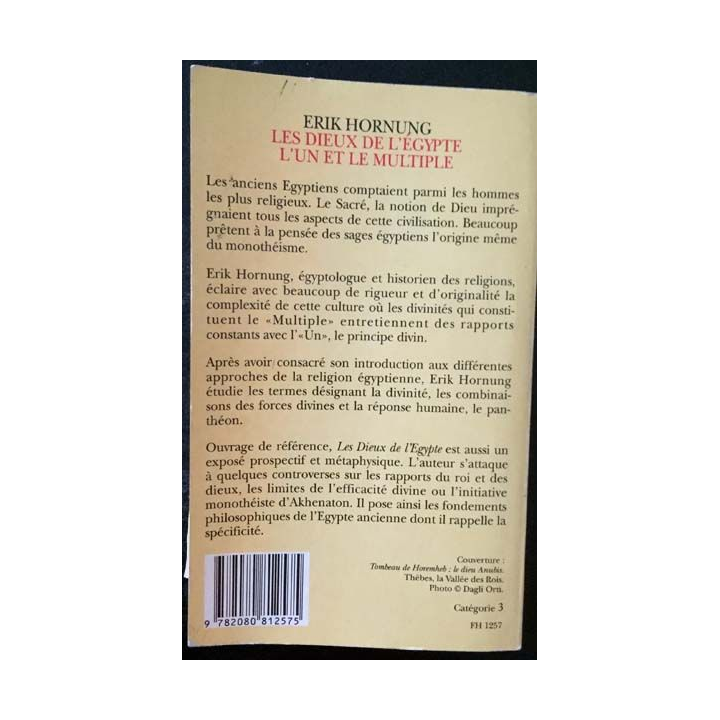 1. Les Dieux de l'Égypte - L'un et le multiple de Erik Hornung aux éditions Flammarion