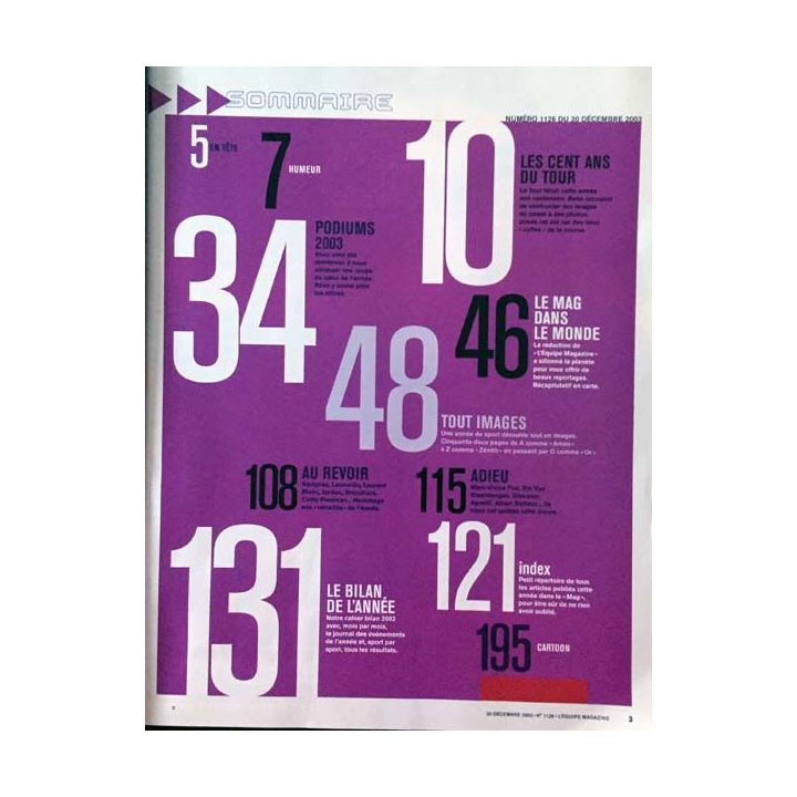 1. L'Équipe magazine 2003 20 Décembre 2003 n°1126