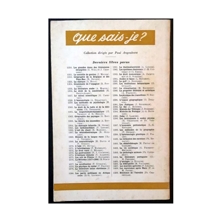 1. N°300 Que sais je ? Le Marxisme de Henri Lefebvre aux éditions Presses universitaires de France 1970