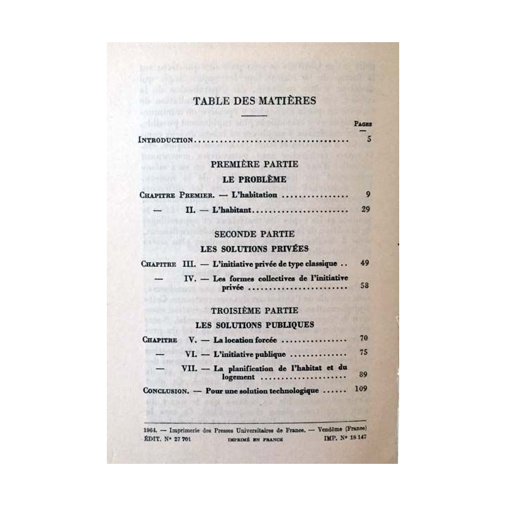 1. N°763 Que sais je ? Habitat et logement de J.-E. Havel aux éditions Presses universitaires de France