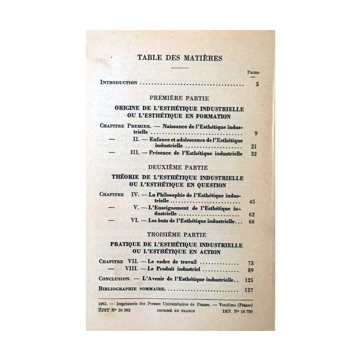1. N°957 Que sais je ? L'esthétique industrielle de Denis Huisman et Georges Patrix