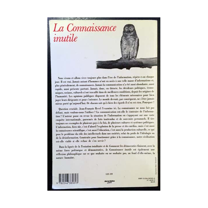 1. La connaissance inutile de Jean-François Revel aux éditions Bernard Grasset