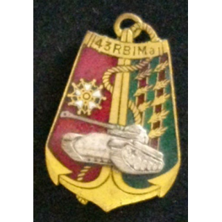 43° RBIMA : 43° RÉGIMENT BLINDÉ D'INFANTERIE DE MARINE (8 PALMES)