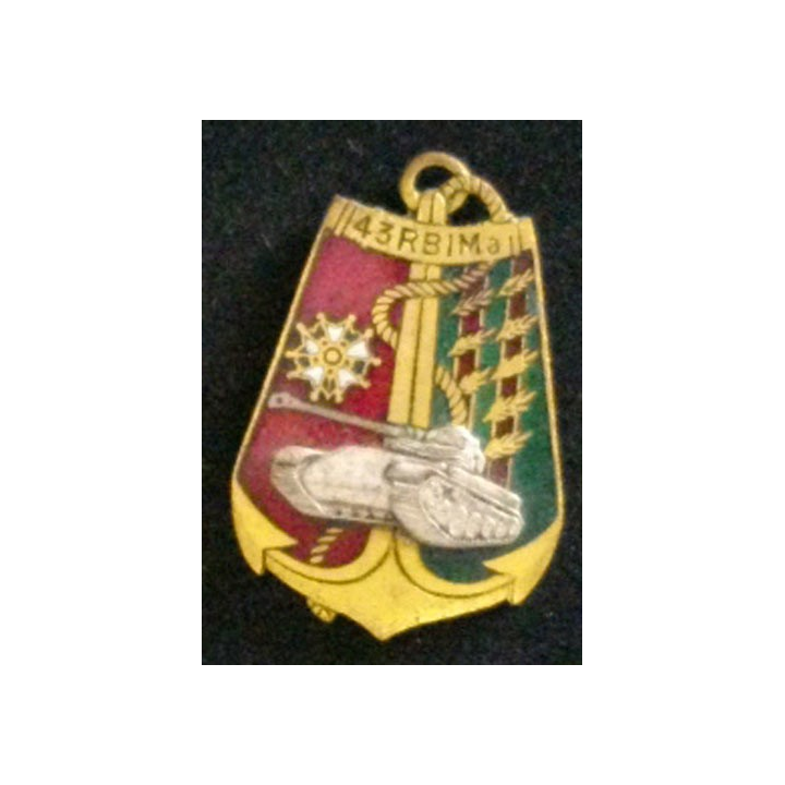 43° RBIMA : 43° RÉGIMENT BLINDÉ D'INFANTERIE DE MARINE (8 PALMES)
