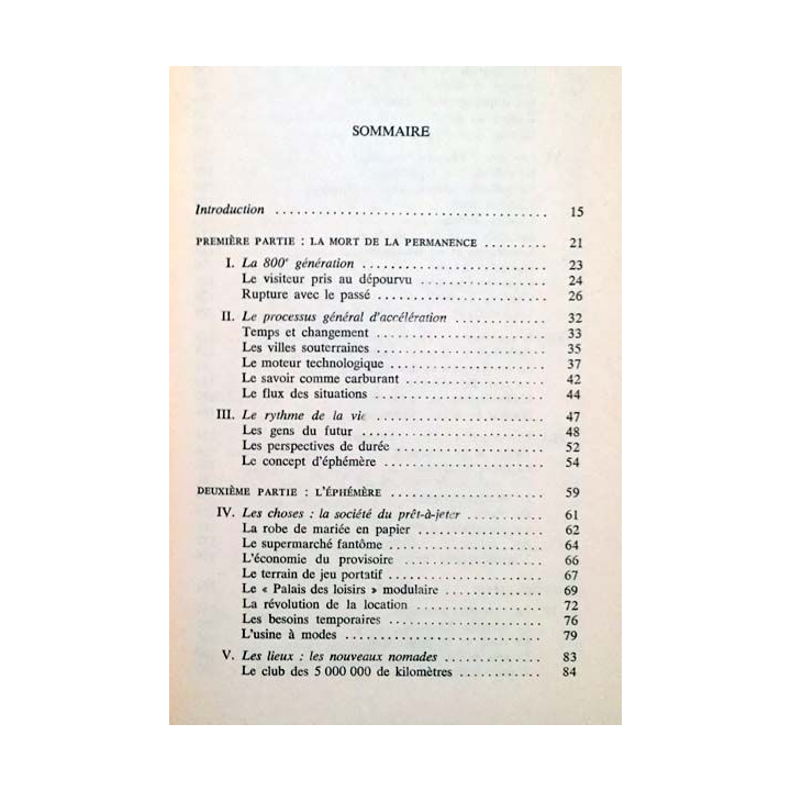 1. Le choc du futur de Alvin Toffler aux éditions Denoël