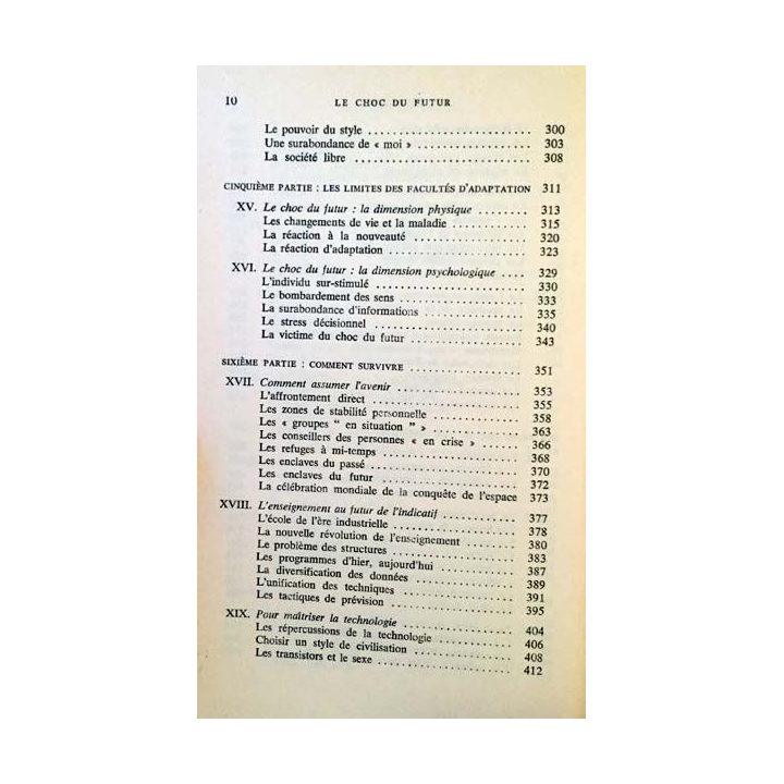 1. Le choc du futur de Alvin Toffler aux éditions Denoël