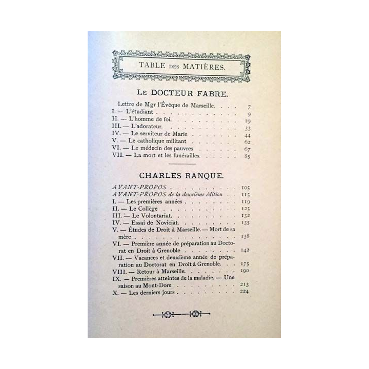 1. Deux grands Chrétiens Le docteur A. Fabre (par l'Abbé Louis Guérin) et Charles Ranque