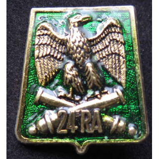 24° RA : 24° RÉGIMENT D'ARTILLERIE Ballard insigne french crest