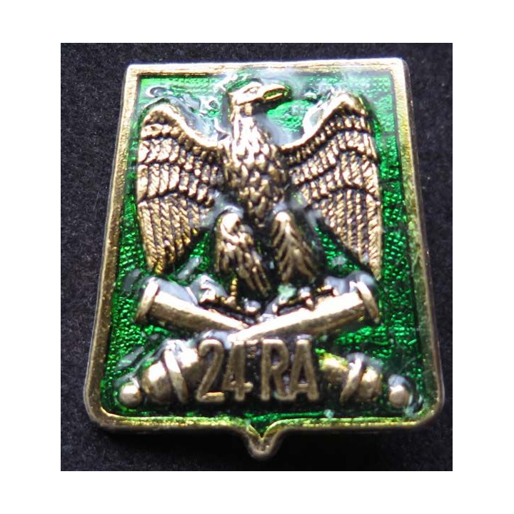 24° RA : 24° RÉGIMENT D'ARTILLERIE Ballard insigne french crest