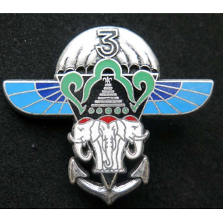 1° RCP insigne 3° compagnie 1° régiment chasseurs parachutistes Réunion