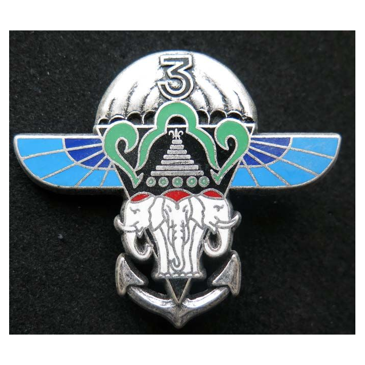 1° RCP insigne 3° compagnie 1° régiment chasseurs parachutistes Réunion