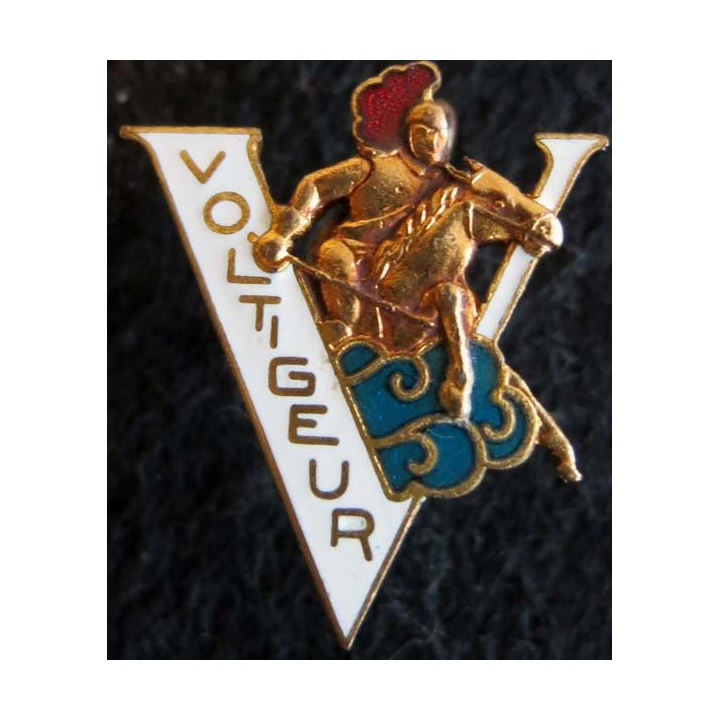 LE VOLTIGEUR : Le Voltigeur dos lisse doré  Augis Lyon en émail