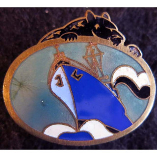 LE JAGUAR : Contre torpilleur le Jaguar  Arthus Bertrand Paris Déposé  émail