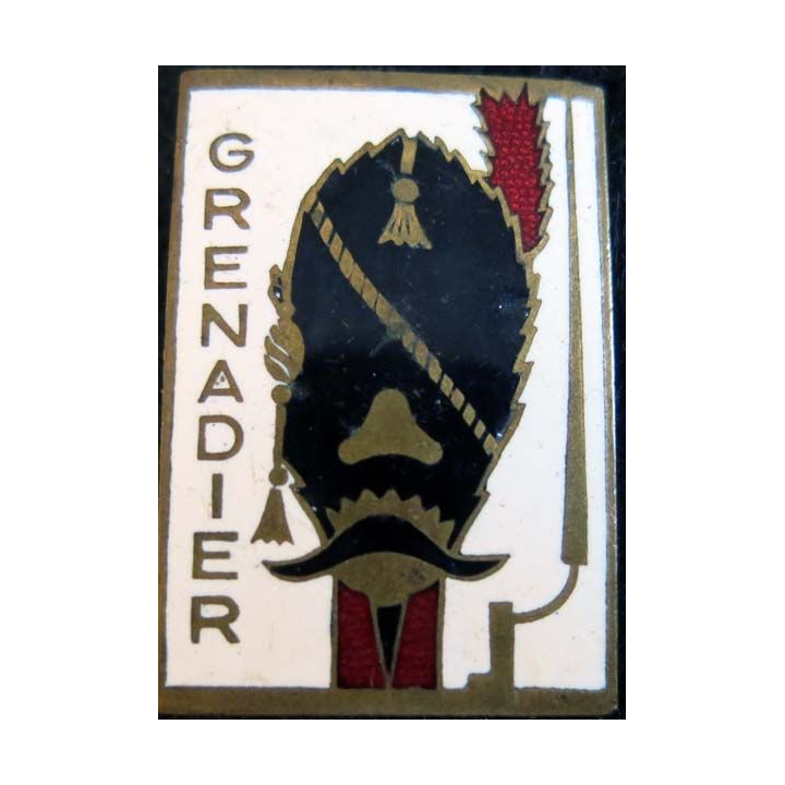 GRENADIER :  patrouilleur Grenadier  fabrication Augis Lyon en émail