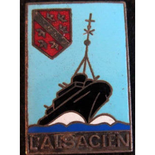 L’ ALSACIEN : escorteur rapide l'Alsacien Augis Lyon en émail