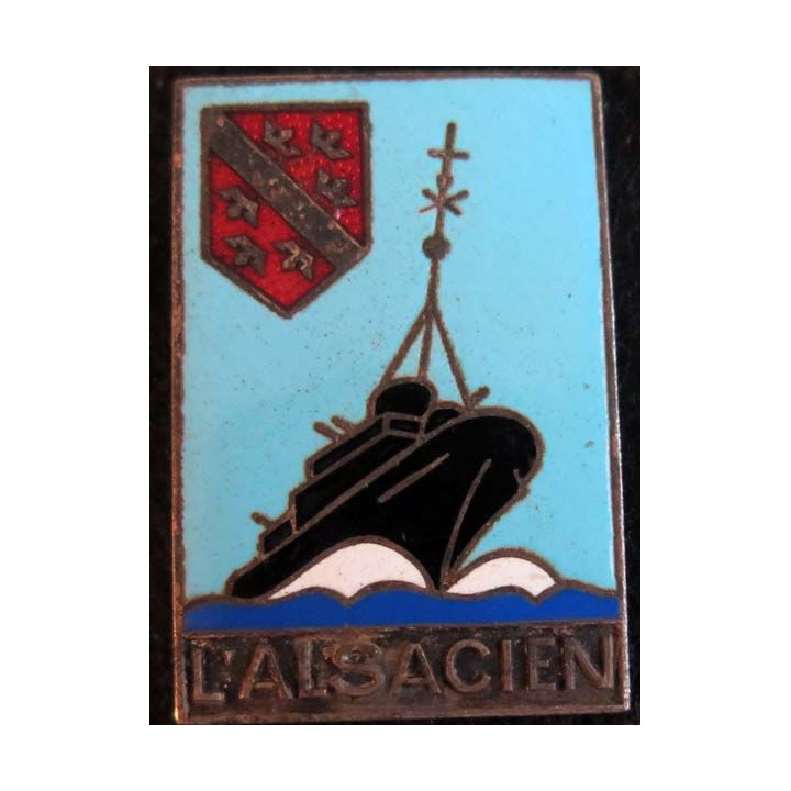 L’ ALSACIEN : escorteur rapide l'Alsacien Augis Lyon en émail