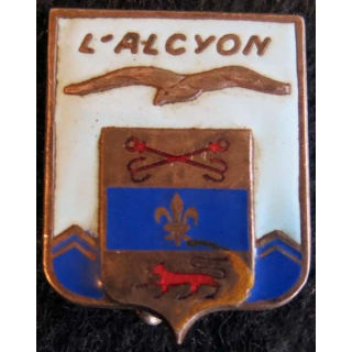 L’ ALCYON : torpilleur l'Alcyon Augis Lyon en émail épingle cassée