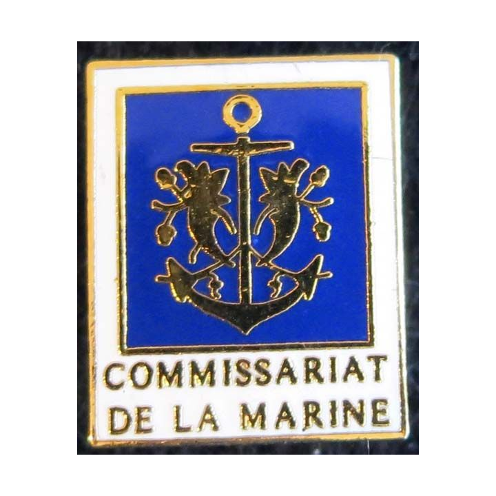 MARINE : pin's métallique du commissariat de la Marine émail dos doré
