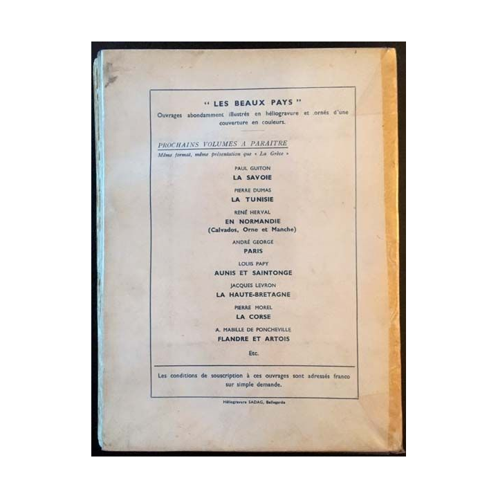 1. La Grèce de André Billy aux éditions B. Arthaud