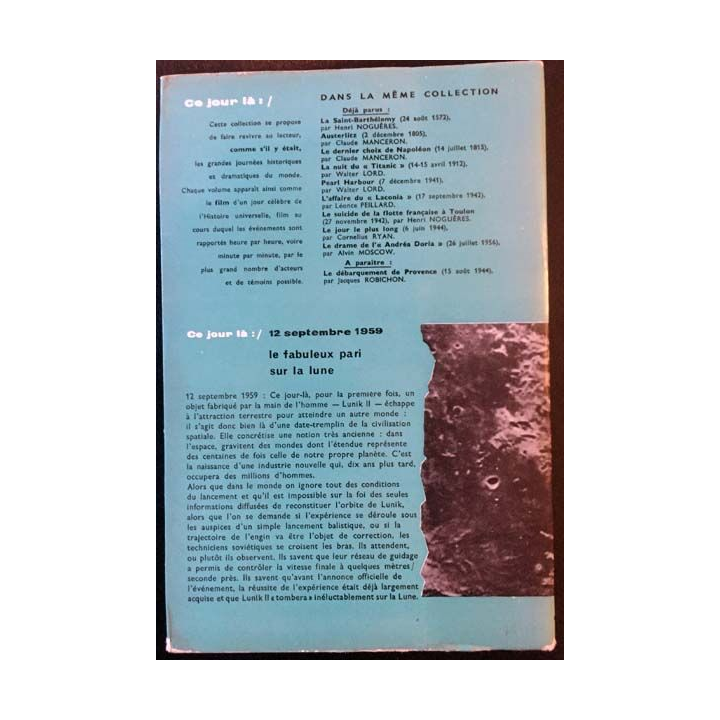 1. Le fabuleux pari sur la lune de Albert Ducrocq aux éditions Robert Laffont
