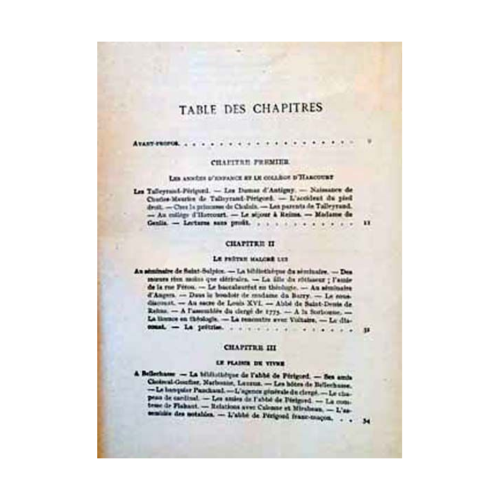 1. Talleyrand (1754-1838) Tome I de G. Lacour-Gayet aux éditions Payot