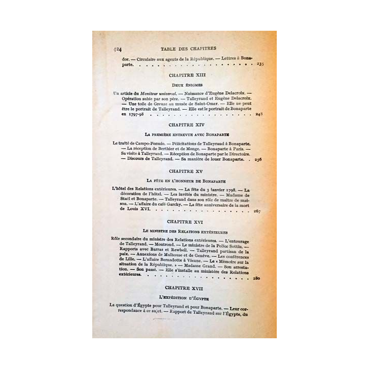1. Talleyrand (1754-1838) Tome I de G. Lacour-Gayet aux éditions Payot