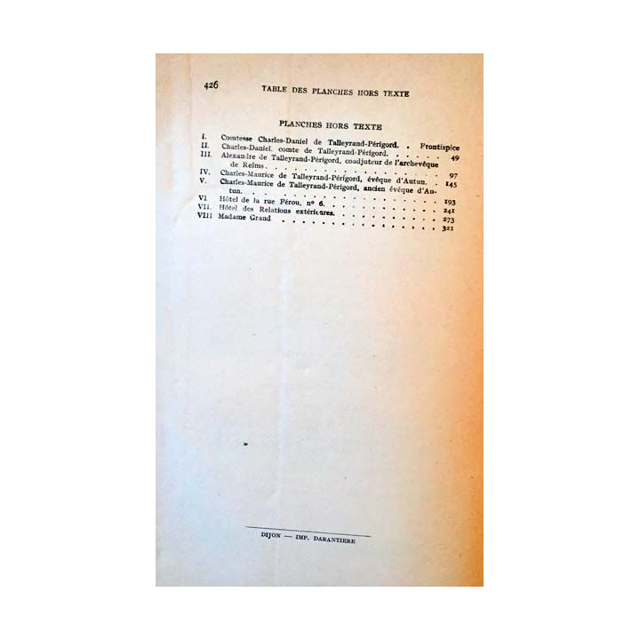 1. Talleyrand (1754-1838) Tome I de G. Lacour-Gayet aux éditions Payot