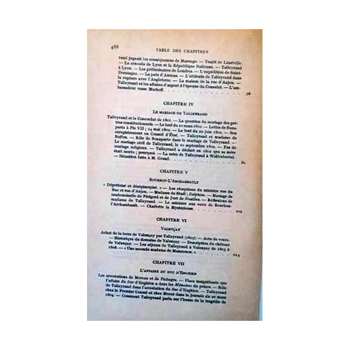 1. Talleyrand (1754-1838) Tome II de G. Lacour-Gayet aux éditions Payot