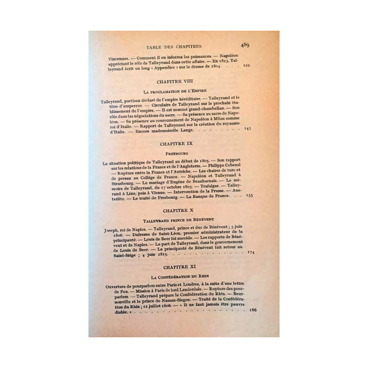 1. Talleyrand (1754-1838) Tome II de G. Lacour-Gayet aux éditions Payot