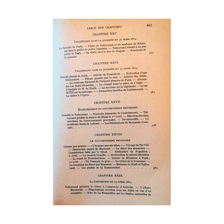 1. Talleyrand (1754-1838) Tome II de G. Lacour-Gayet aux éditions Payot