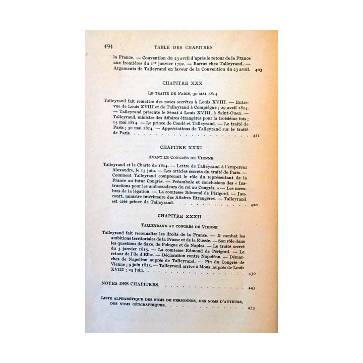 1. Talleyrand (1754-1838) Tome II de G. Lacour-Gayet aux éditions Payot