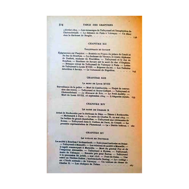 1. Talleyrand (1754-1838) Tome III de G. Lacour-Gayet aux éditions Payot