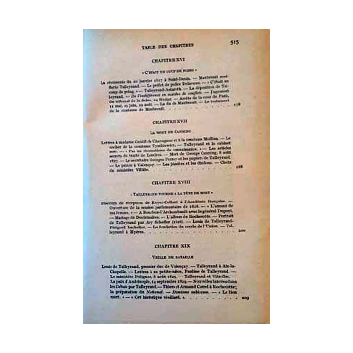 1. Talleyrand (1754-1838) Tome III de G. Lacour-Gayet aux éditions Payot