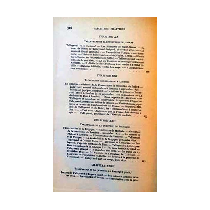 1. Talleyrand (1754-1838) Tome III de G. Lacour-Gayet aux éditions Payot