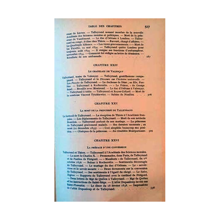 1. Talleyrand (1754-1838) Tome III de G. Lacour-Gayet aux éditions Payot