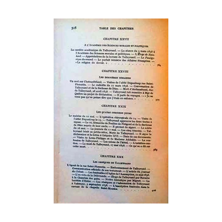 1. Talleyrand (1754-1838) Tome III de G. Lacour-Gayet aux éditions Payot