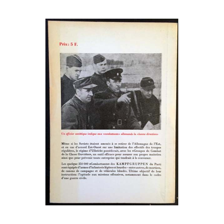 1. Une armée pour la guerre civile - Les groupes de combat du parti communiste en allemagne de l'est de W. Bader