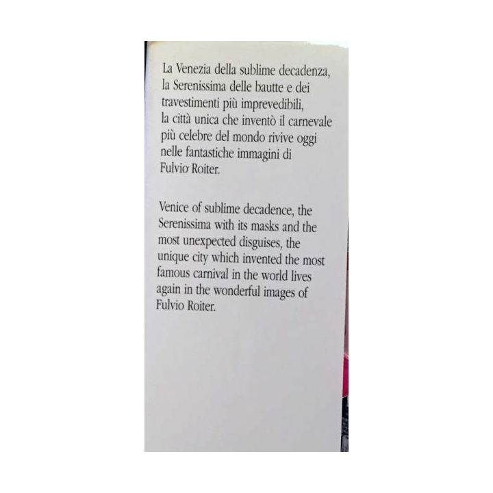 1. Venezia in Maschera de Fulvio Roiter aux éditions Vianello Libri