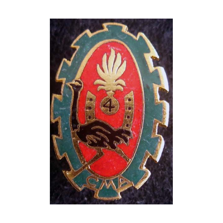 4° REI : Insigne métallique de la compagnie montée auto Drago Paris 