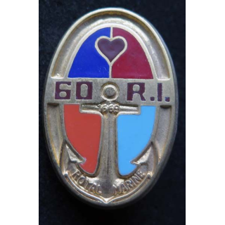 60° RI Insigne 60° régiment d’infanterie fabrication Ballard G. 3461