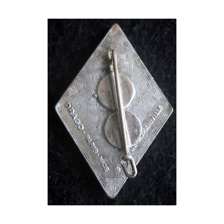 4° Régiment étranger d'infanterie Drago Romainville argenté éclat d'émail partie rouge 