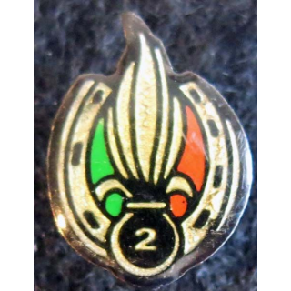 2° REI : pin's métallique du 2° régiment étranger d'infanterie 