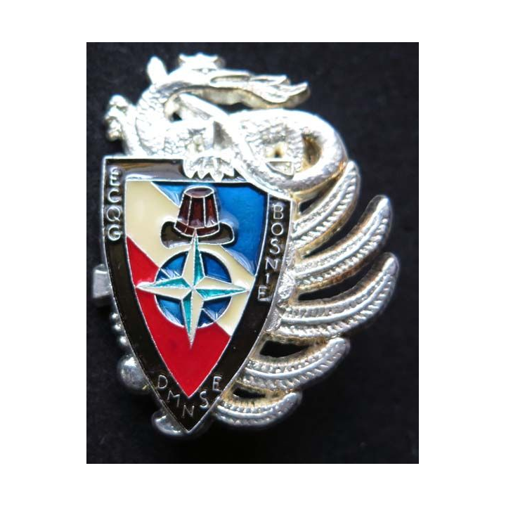 14° RPCS ECQG parachutiste Bosnie DMNSE Ballard OTAN dragon ARGENT