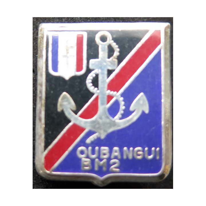 BM 2 insigne métallique bataillon marche n°2 Oubangui Ballard retirage