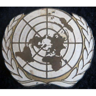 ONU: insigne métallique peinte de béret bombé de l'ONU