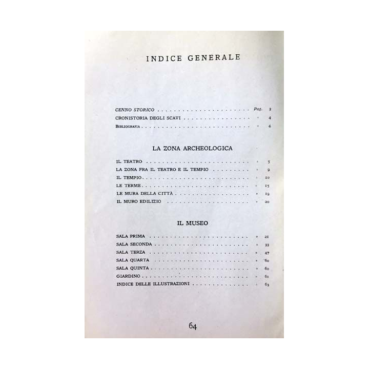 1. Fiesole La zona archeologica e il museo n°83 de Alfredo de Agostino aux éditions La Libreria Dello Stato - Roma