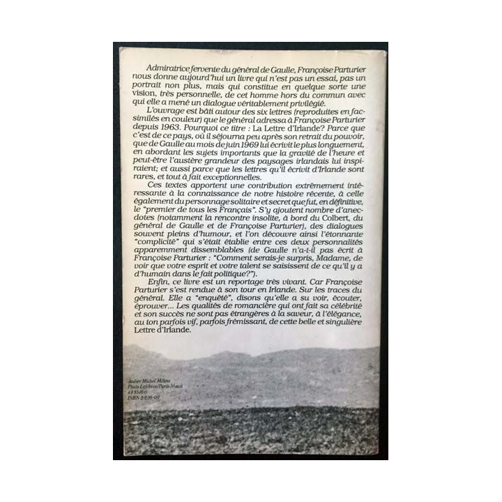 1. La lettre d'Irlande de Françoise Parturier aux éditions Albin Michel